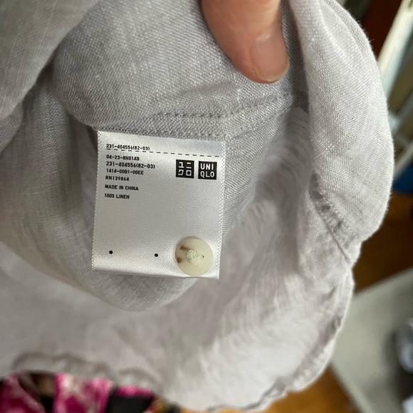 Uniqlo 100% linen button up shirt Small - Picture 6 of 6